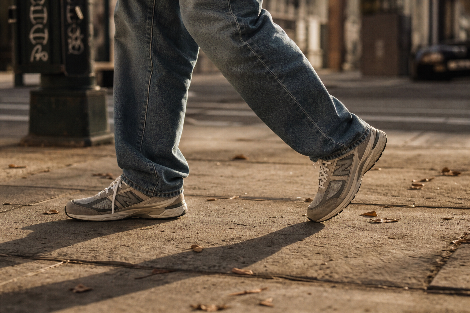 On-foot editorial sneaker crop